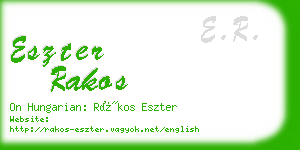 eszter rakos business card